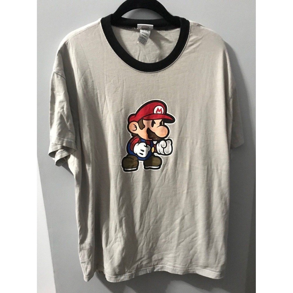 Nintendo angry‎ Mario ringer T-shirt